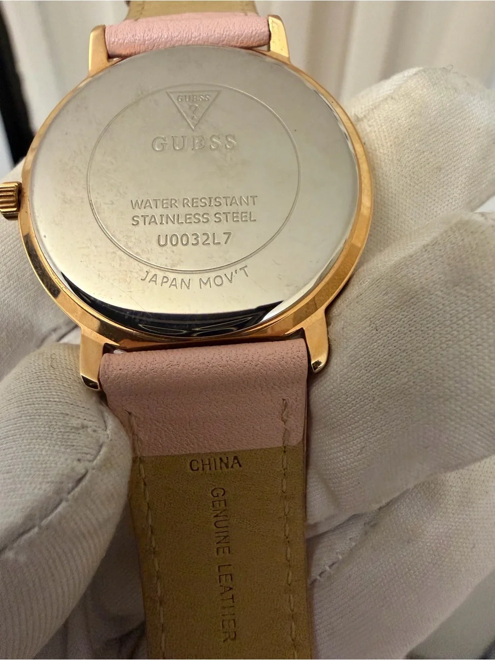 Guess Sparkling Pink Breast Cancer Awareness Ladies Watch W0032L7